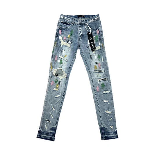 Purple Jeans "Ripped' (Blue)