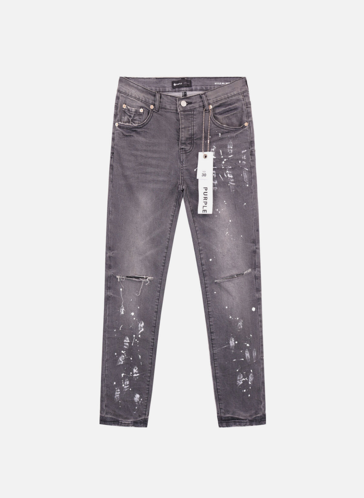 Purple Jeans "Paint Splatter" (Grey)