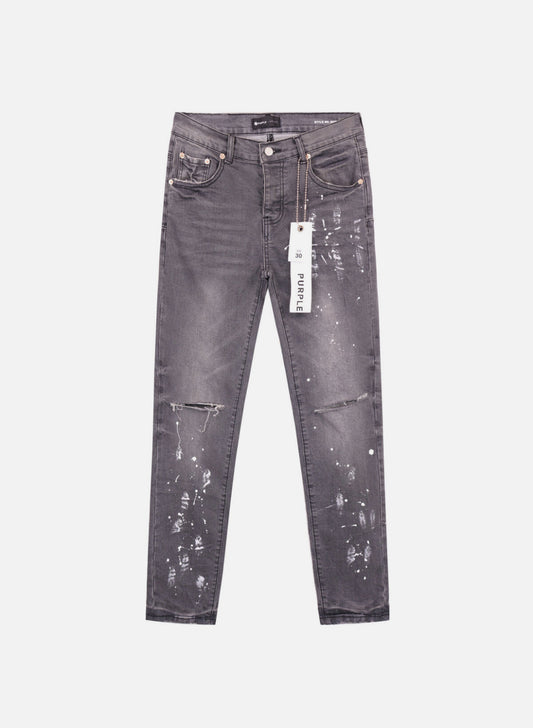 Purple Jeans "Paint Splatter" (Grey)