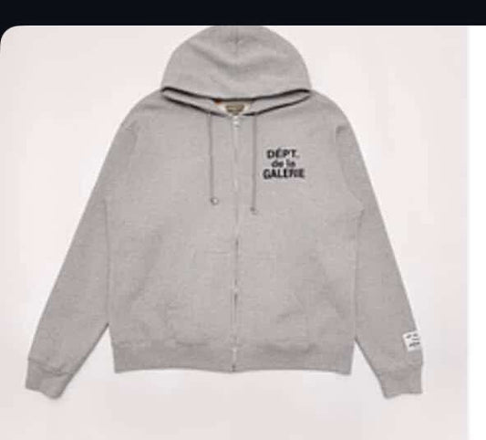 Gallery Dept. Zip up Hoodie “Grey”